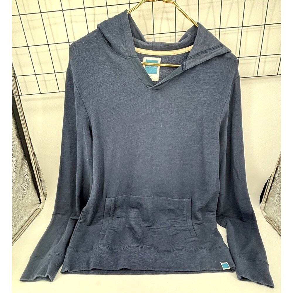 Jason Scott Small Blue Hoodie Sweatshirt Modal Cotton Blend‎